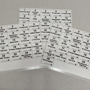 Body Fastener Identification Labels
