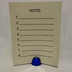 Laminated Notes Sheet